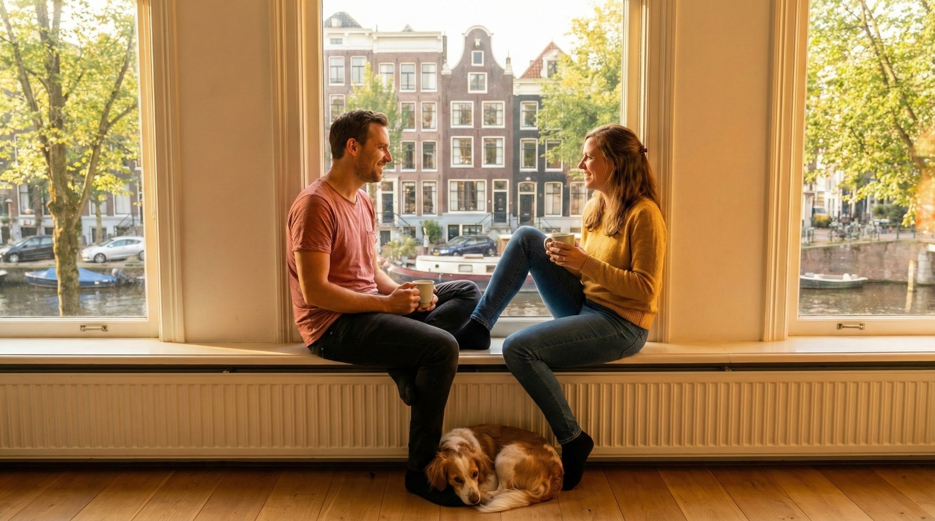 Amsterdam cityscape overview